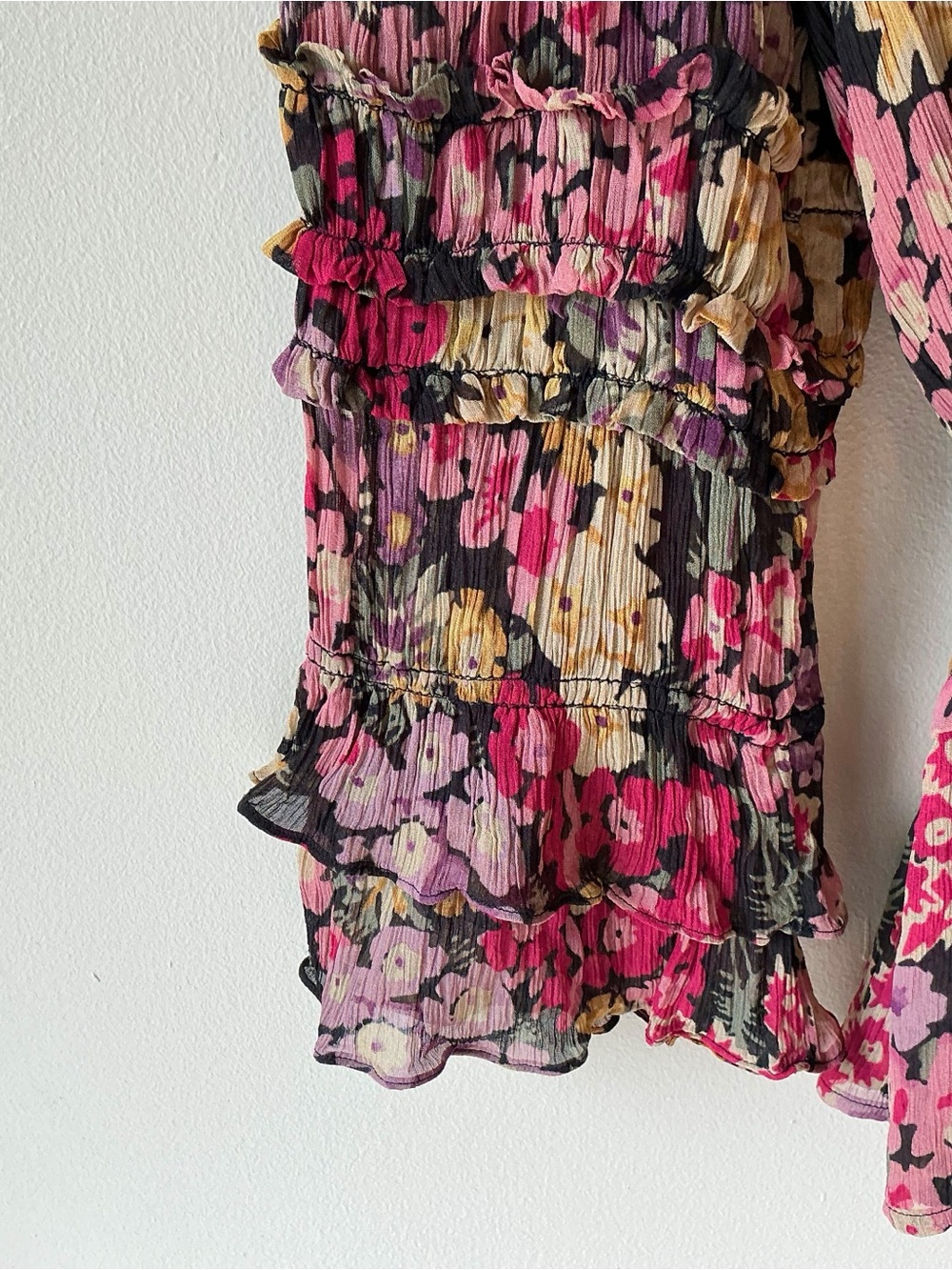Polo Ralph Lauren Floral Wrap Peplum Blouse in Primrose Floral Size M - Picture 5 of 9